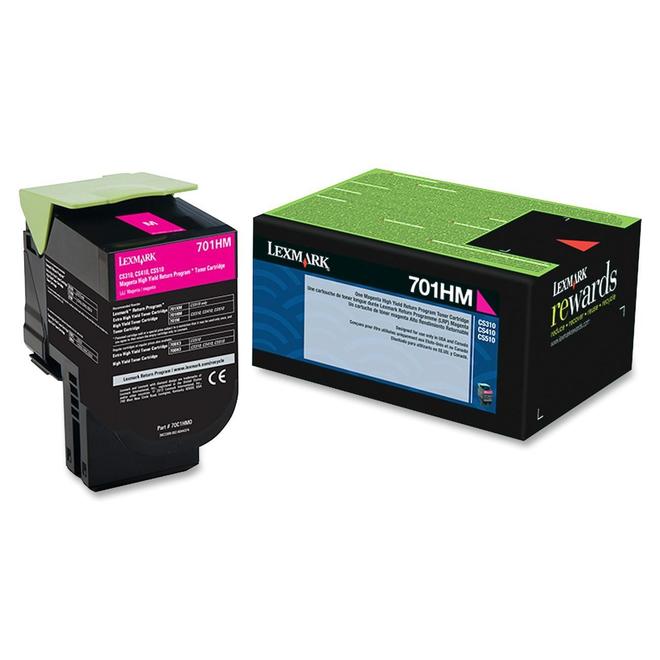 Lexmark 70C1HM0 OEM CS510de Lexmark 70C1HM0 701HM Original Magenta Return Program Toner Cartridge High Yield
