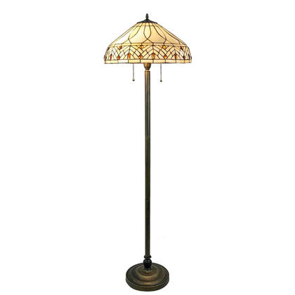 Tiffany Style Lighting Collections Bronze Fnish 2 Lights Floor Lamp Tiffany Glass Lights