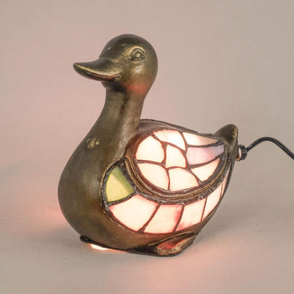 Tiffany Duck Glass 1 Light Table Lamp 