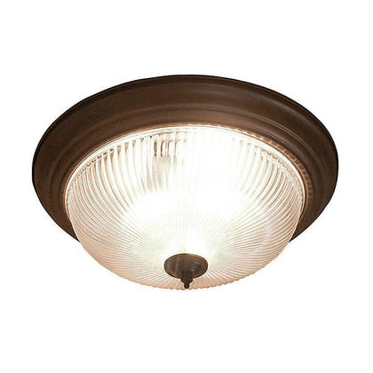 11" ROB Finish Glass&Iron 1 Light Ceiling Lamp Traditional Style