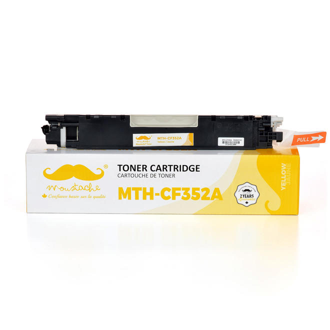 Moustache CF352A Color LaserJet Pro MFP M176n Compatible HP 130A CF352A Yellow Toner Cartridge Moustache