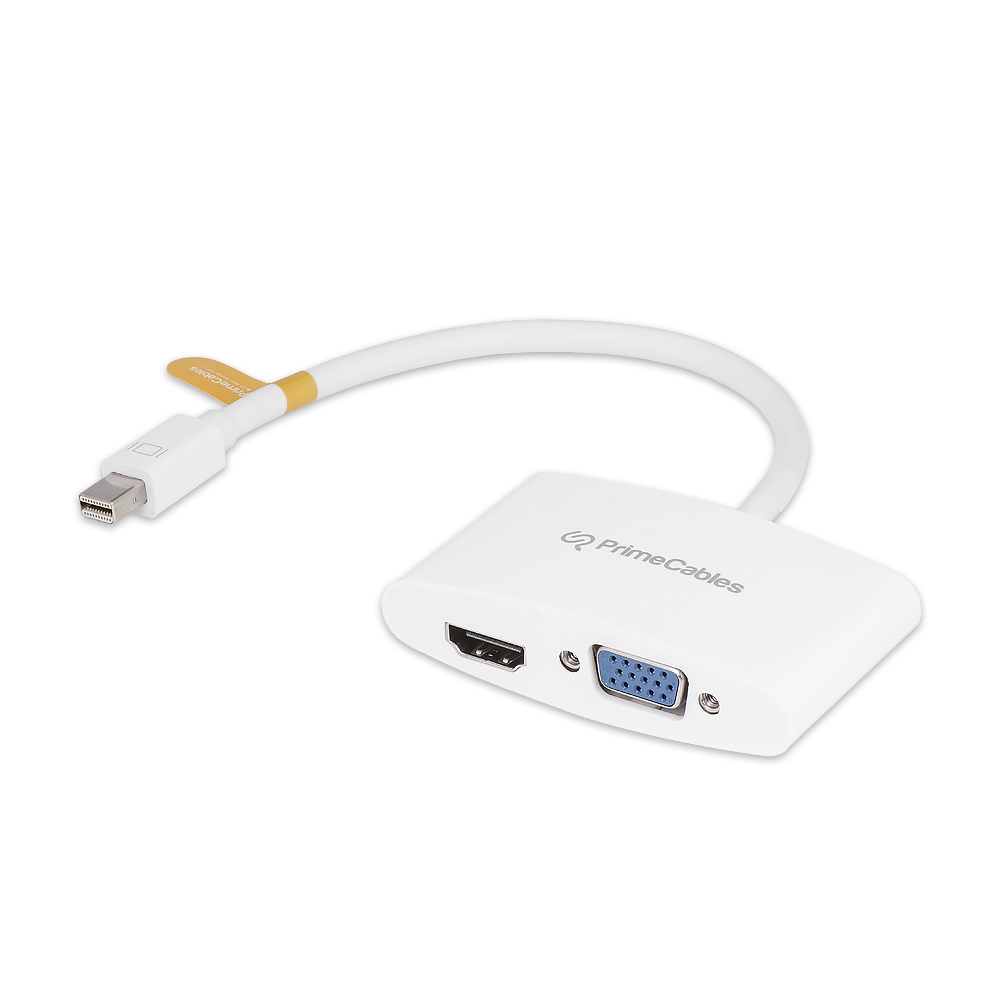 PrimeCables® Mini Displayport to HDMI & VGA Adapter 4K30HZ Black