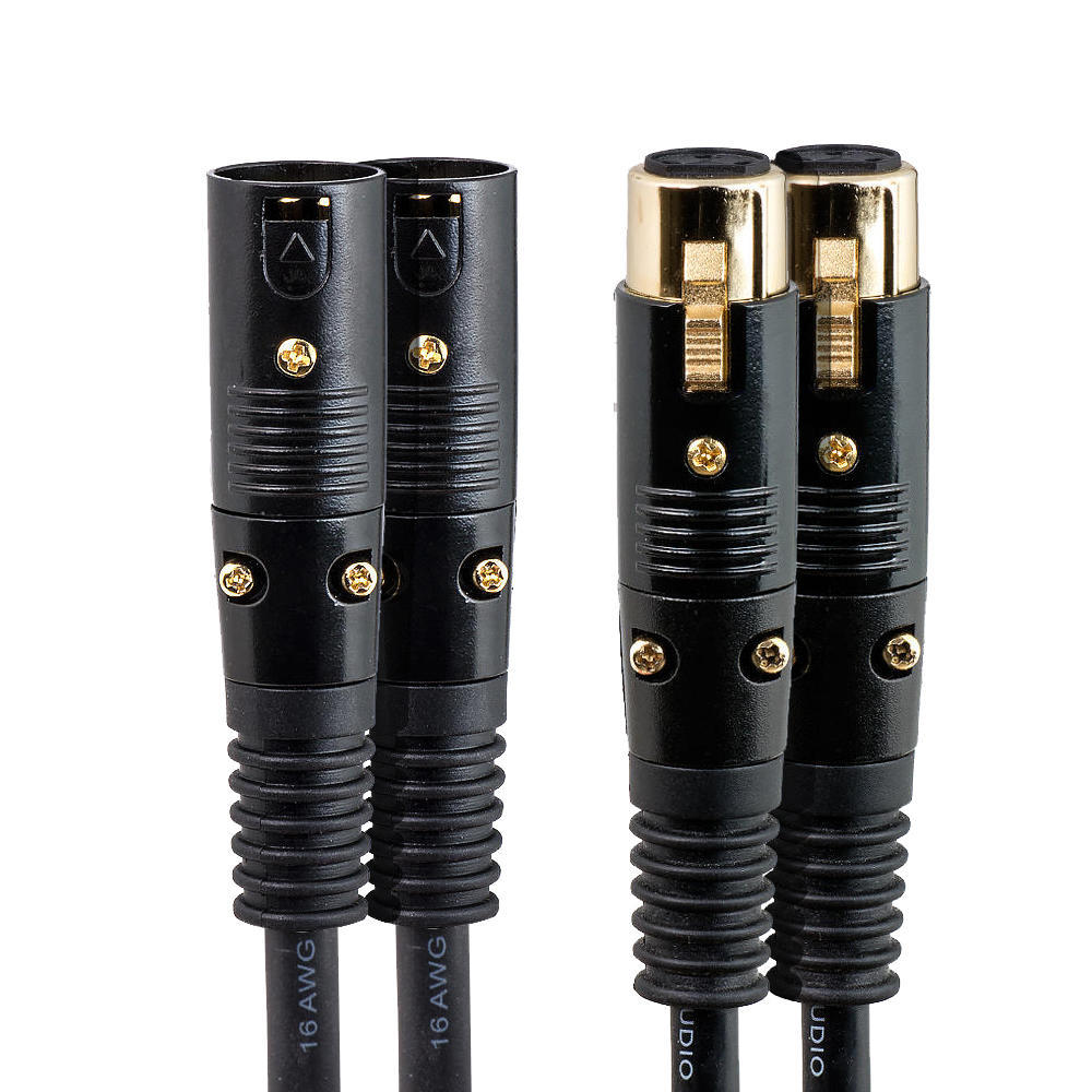 1.5ft Premier Series XLR M/F 16AWG Cable (Gold Plated) [Microphone