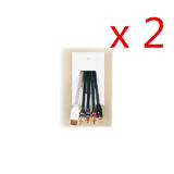 Cab 3997 2 pack Audio Video Wall Plates 2 pack 1 Gang Recessed Low Voltage Cable Wall Plate White