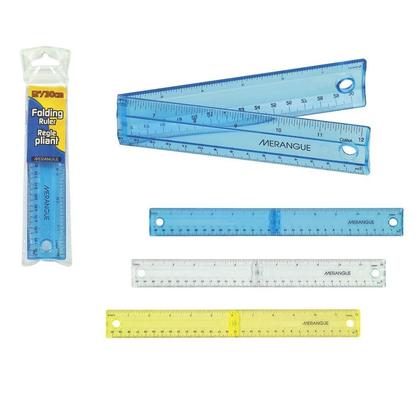 Merangue® 12"/30cm Plastic Folding Ruler - Random Color