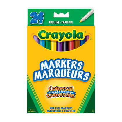 Crayola® Colossal Fine Line Markers, 24 Pack