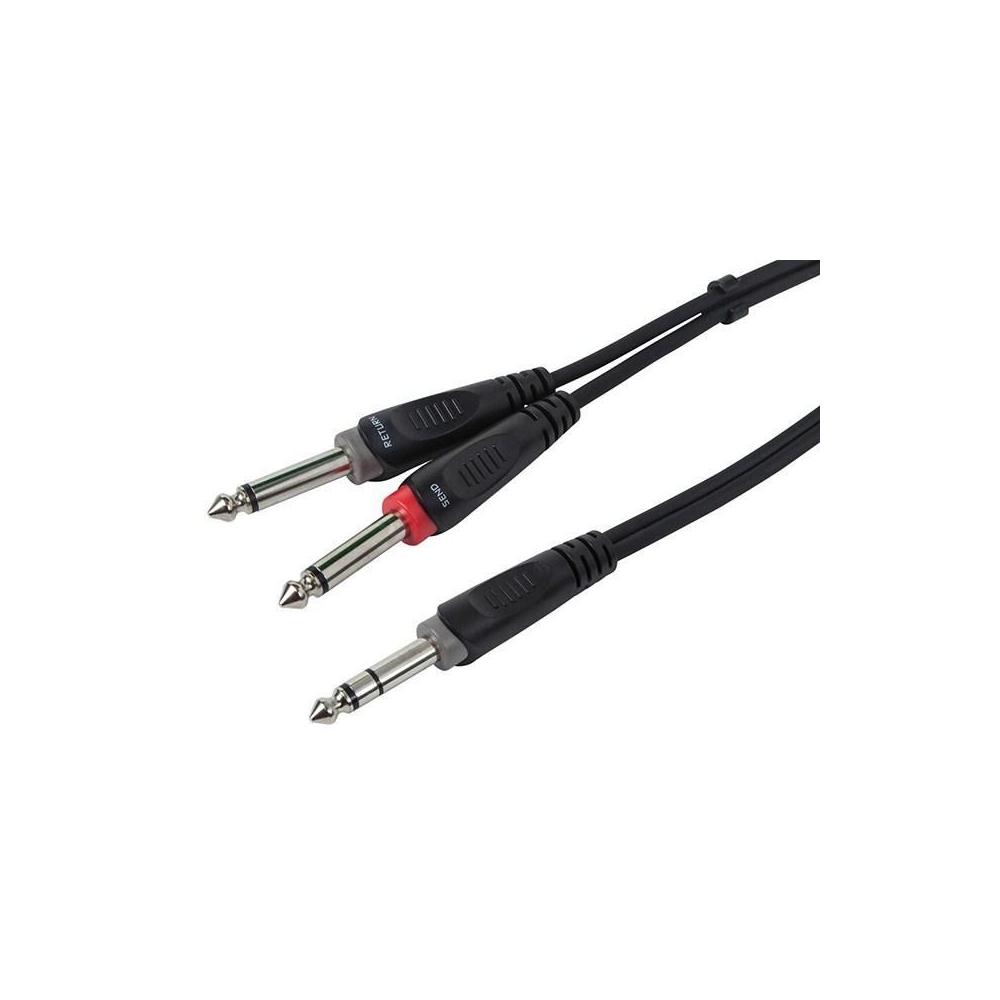 CablesOnline 3ft 1/4 TRS Stereo To Dual 1/4 TS Mono Y-Cable - AV-YS303K