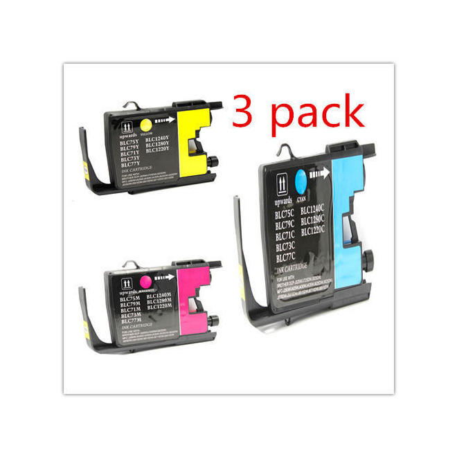 LC75 C 3 pack MFC J6510DW 3 pack Brother LC75 New Compatible Ink Cartridges C M Y