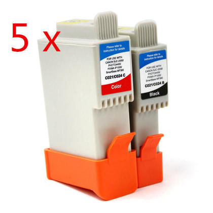 5 x Original Canon BCI-24 (3 x schwarz 2 x Color) unbenutzt versiegelt neu o.V