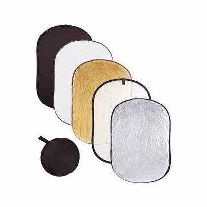 JINBEI 5 in 1 Collapsible Light Reflector Disc Oval 92X122cm