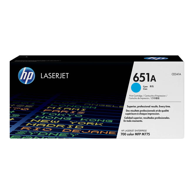 HP CE341A OEM LaserJet Enterprise 700 Color MFP M775dn HP 651A CE341A Original Cyan Toner Cartridge