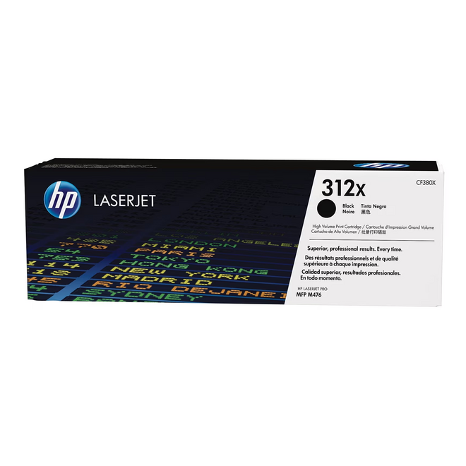 HP CF380X OEM Color LaserJet Pro MFP M476dn HP 312X CF380X Original Black Toner Cartridge High Yield
