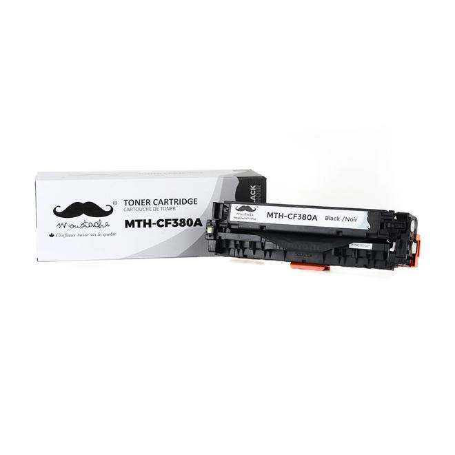 Moustache CF380A Color LaserJet Pro MFP M476dn Remanufactured HP 312A CF380A Black Toner Cartridge Moustache