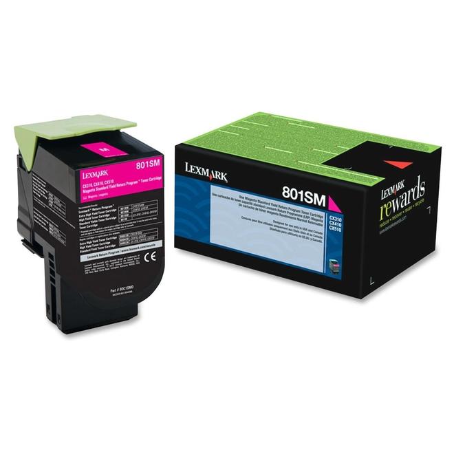 Lexmark Lexmark 80C1SM0 OEM CX310dn Lexmark 80C1SM0 Original Magenta Return Program Toner Cartridge
