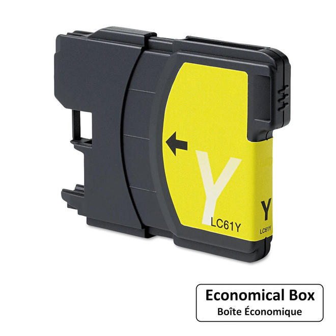 EcoBox LC61Y EcoBox DCP 165C Brother LC61Y New Compatible Yellow Ink Cartridge Economical Box