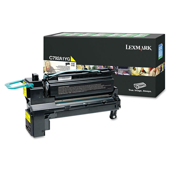 Lexmark Lexmark C792A1YG OEM C792de Lexmark C792A1YG Original Yellow Return Program Toner Cartridge