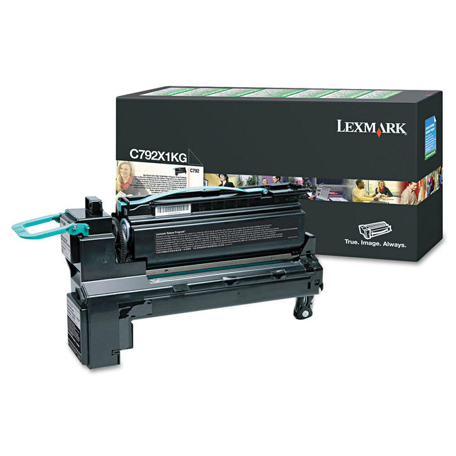 Lexmark Lexmark C792X1KG OEM C792de Lexmark C792X1KG Original Black Return Program Toner Cartridge Extra High Yield