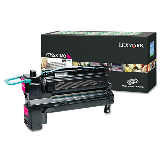 Lexmark Lexmark C792X1MG OEM C792de Lexmark C792X1MG Original Magenta Return Program Toner Cartridge Extra High Yield