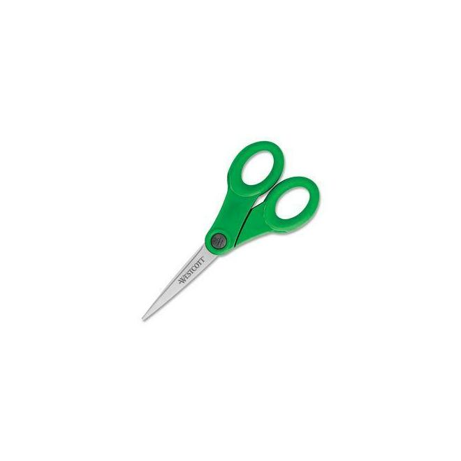 Westcott 015 14834 Scissors Westcott 7 Kleenearth Recycled Scissors with Antimicrobial Protection Green 110759