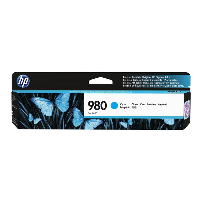 HP D8J07A C OEM Enterprise Color Flow MFP X585z HP 980 D8J07A Original Cyan Ink Cartridge