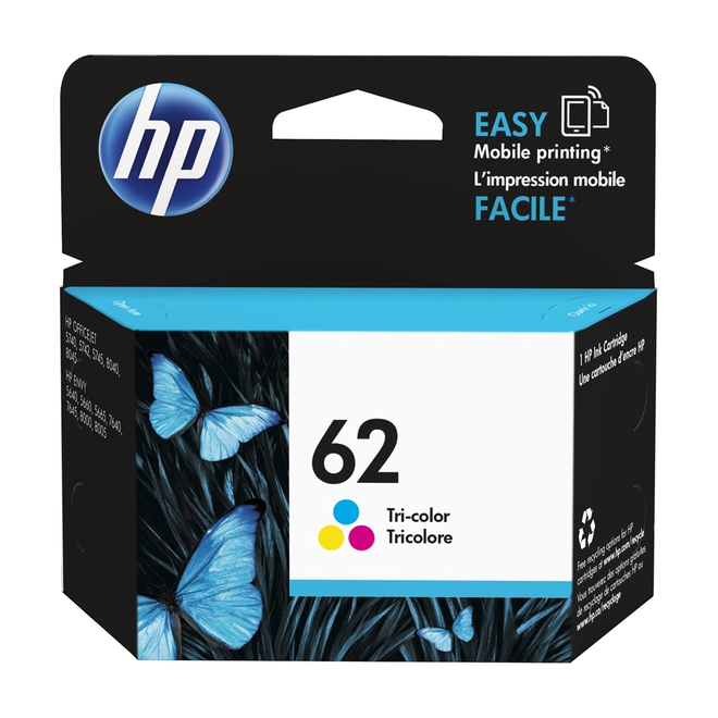 HP 62 Color OEM ENVY 5660 e All in One HP 62 C2P06AN Original Tri Color Ink Cartridge