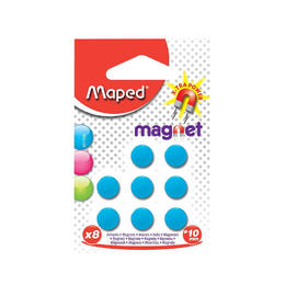 Maped 362 051100 Board Accessories Maped Round Magnets with Assorted Colors 10 mm Package of 8