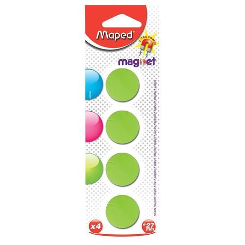 Maped 362 052700 Board Accessories Maped Round Magnets of 27mm 4 Pack Assorted Colors