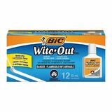 BiC n 140 WOFQDP2 Erasers Correction BIC Wite Out Quick Dry White Correction Fluid with Foam Brush