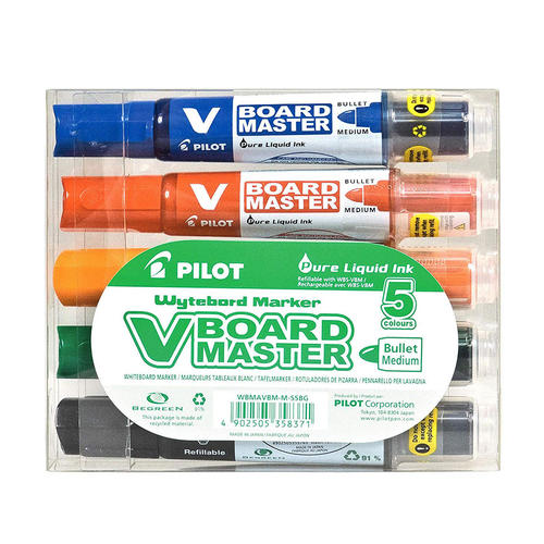 Pilot Begreen Recycled V Board Master Whiteboard Marker, Assorted Colors - Bullet 240457