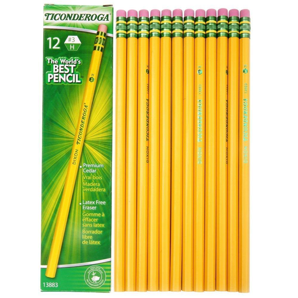 Dixon Ticonderoga® WoodCase Pencil, 12/Box, Yellow