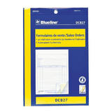 Blueline 335 D x Accounting and Business Forms Blueline Sales Orders Carbonless Copy