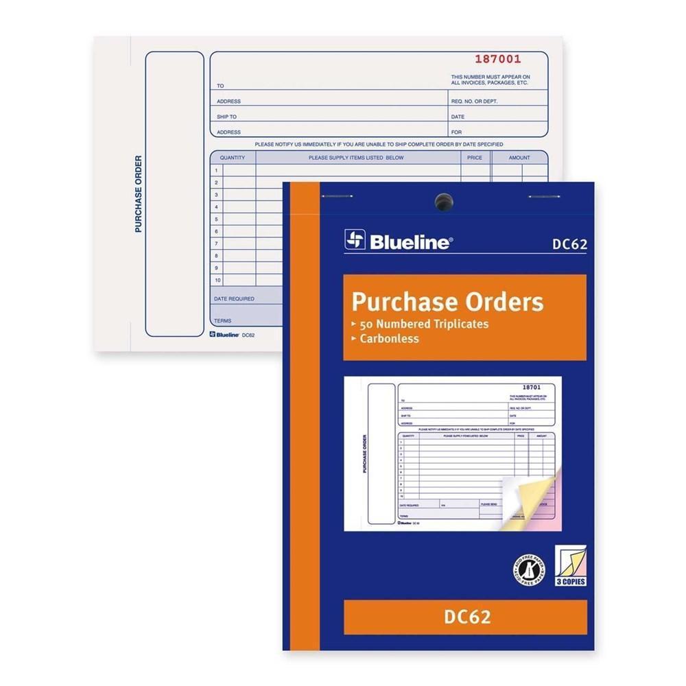 Blueline® Purchase Orders Book Carbonless Numbered Forms