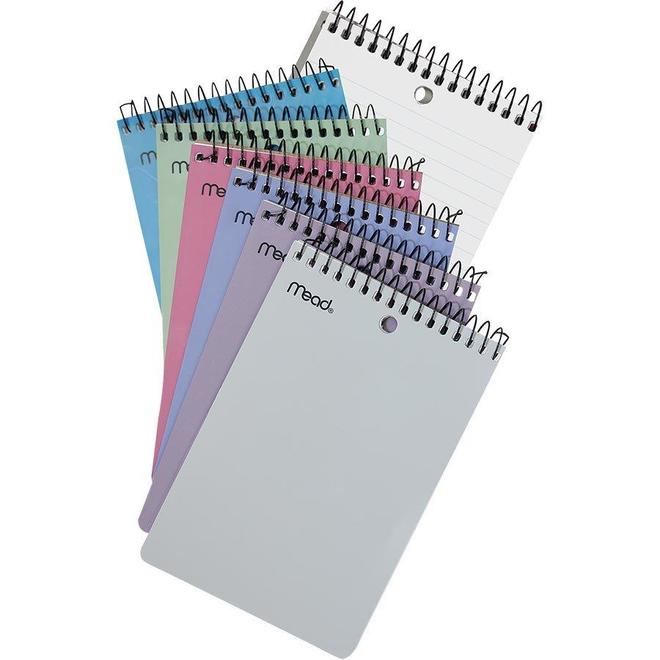 Cuaderno De Notas, Rayado Universitario, 5 X 3 Pulgadas, Espiral, 60 Hojas, Colores Surtidos, Paquete De 24 Por Mead