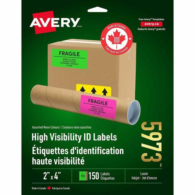 Avery n 099 05971 Labels Avery High Visibility Laser Labels
