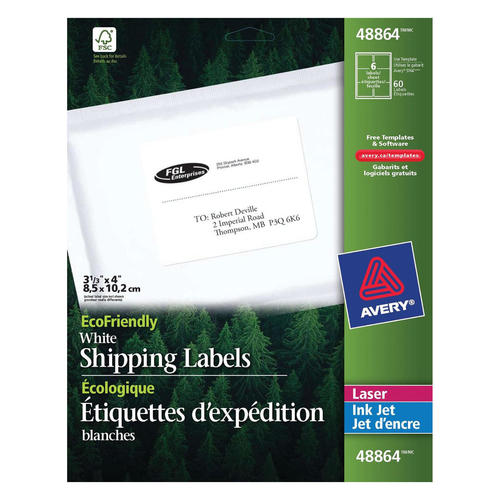 white mailing labels