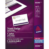Avery n 099 05392 Labels Avery Identification Badge Insert Refills for Ink Jet and Laser Printers 65 Lbs Box of 300 4 x 3 Box