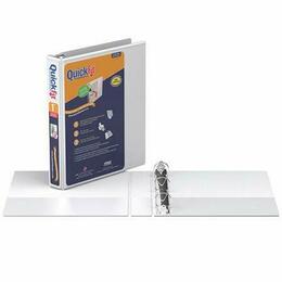 n 792 85130 Binders QuickFit Ring Binder 8 1 2 x 5 1 2 White 200 Sheets 275 Sheets 400 Sheets