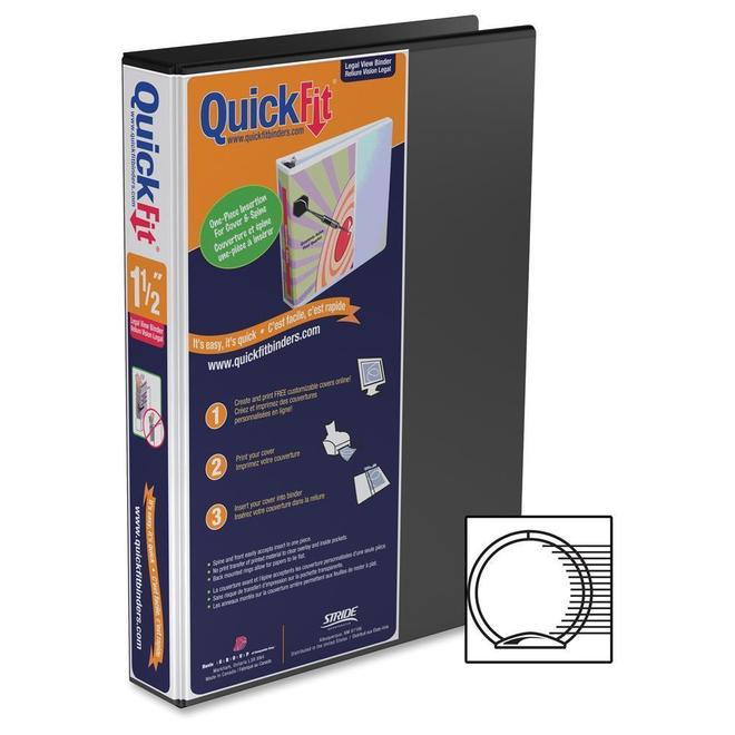 n 792 95031P Binders QuickFit Deluxe Heavy Duty Spreadsheet Legal Presentation Binder D ring Round Rings Black 2 1 1 2 1