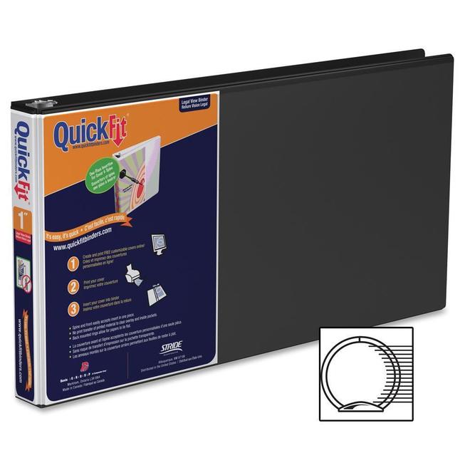 n 792 95031P Binders QuickFit Deluxe Heavy Duty Spreadsheet Legal Presentation Binder D ring Round Rings Black 2 1 1 2 1