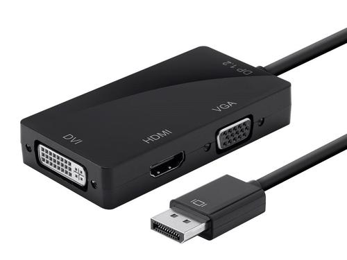 Monoprice Canada Cab 12802 DisplayPort Cables DisplayPort 1 2a to 4K HDMI Dual Link DVI and VGA Passive Adapter Black Monopri