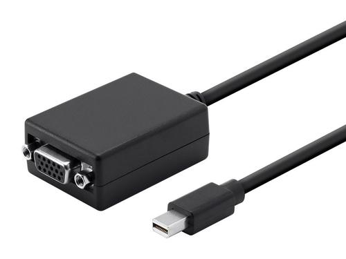 Monoprice Canada Cab 12743 Mini DisplayPort Cables Mini DisplayPort 1 2a Thunderbolt to VGA Passive Adapter Black Monoprice
