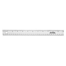 Westcott Shatter-proof Ruler Metric Imperial Measuring System - Plastic - Clear- 300 mm/12" 37986