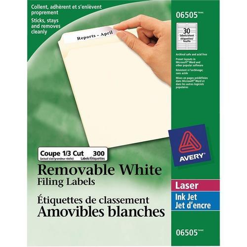 Avery Laser Inkjet Removable Filing Labels 3 7 16 X 2 3 300