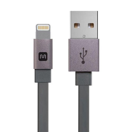 Monoprice Canada Cab 12958 All USB 2 0 Cabernet Series Apple MFi Certified Lightning to USB Charge Sync Cable Gray Monoprice