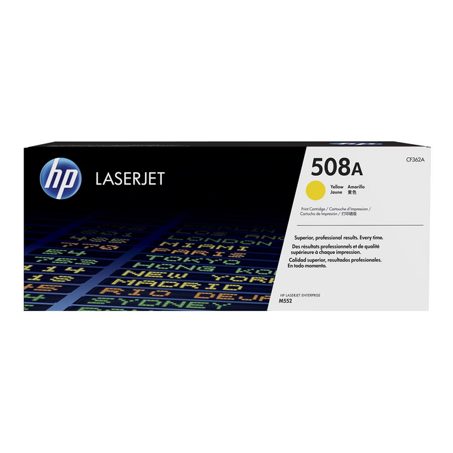 HP 508A CF362A Y OEM Color LaserJet Enterprise M552dn HP 508A CF362A Original Yellow Toner Cartridge