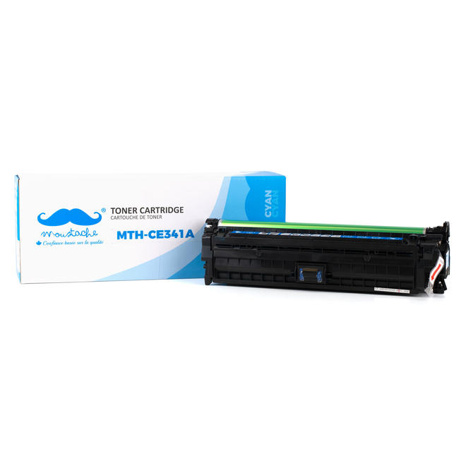 Moustache CE341A C LaserJet Enterprise 700 Color MFP M775dn Compatible HP 651A CE341A Cyan Toner Cartridge Moustache