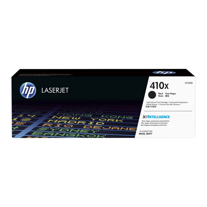 HP 410X CF410X OEM Color LaserJet Pro M452 Series HP 410X CF410X Original Black Toner Cartridge High Yield