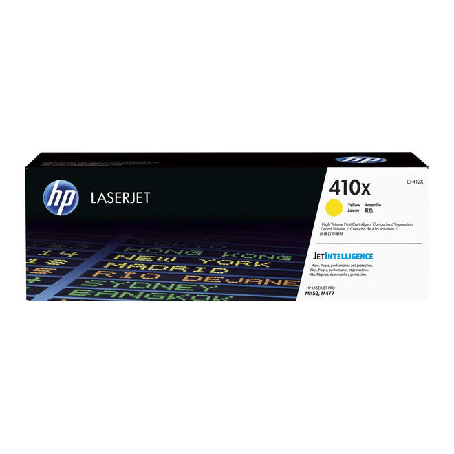 HP 410X CF412X OEM Color LaserJet Pro M452 Series HP 410X CF412X Original Yellow Toner Cartridge High Yield
