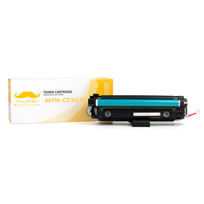 Moustache 508A CF362A Y Color LaserJet Enterprise M552dn Compatible HP 508A CF362A Yellow Toner Cartridge Moustache