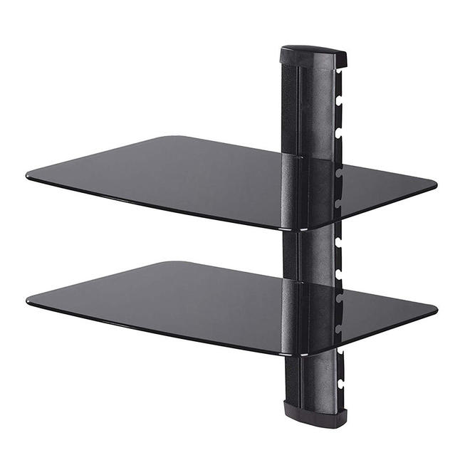 Double Layers DVD Stand/Shelf with Black Color Glass TygerClaw